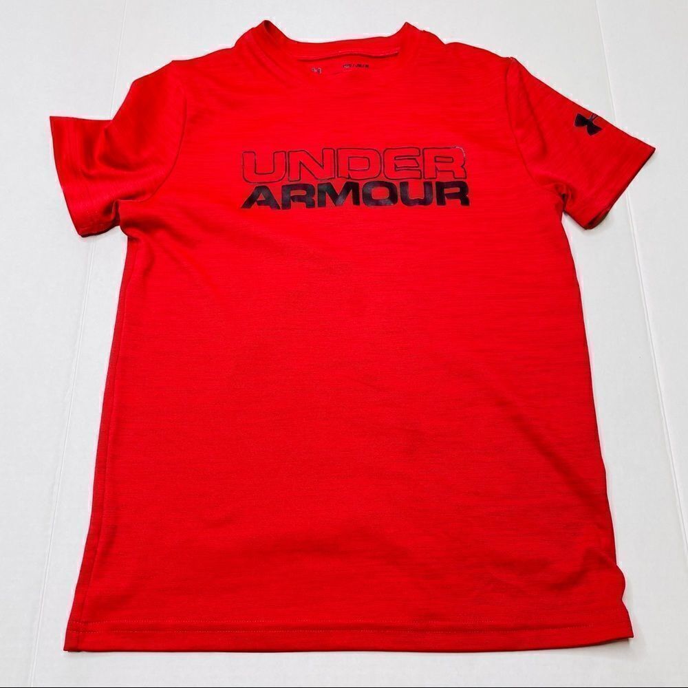 𝅺UNDER Armour Heat Gear Red & Black Logo T-shirt